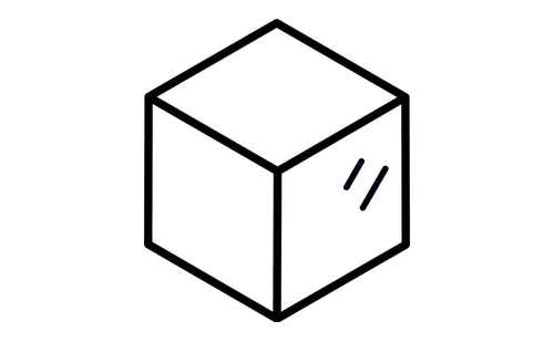 Glass display cube